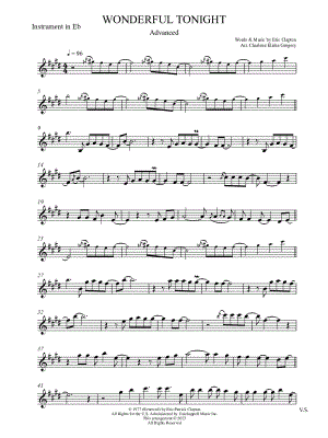 Wonderful Tonight [advanced] by Charlene Elisha Gregory - Sheet Music