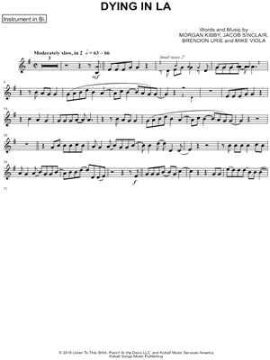 Dying in LA - Bb Instrument