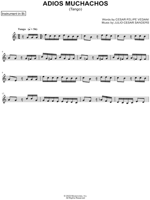 Adios Muchachos - Bb Instrument