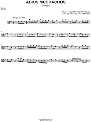 Adios Muchachos - Viola