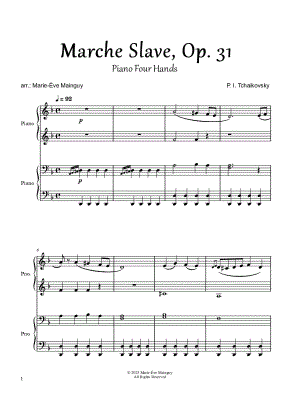 Marche Slave by Marie-Ève Mainguy - Sheet Music