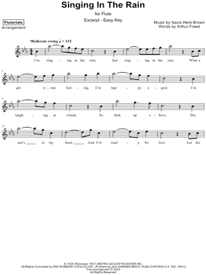 Singin' in the Rain [excerpt - easy]