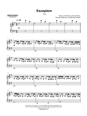 Escapism [easy] by Atlantic Lights - Sheet Music