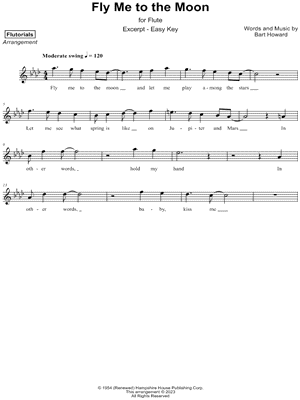 Fly Me to the Moon [excerpt - easy]