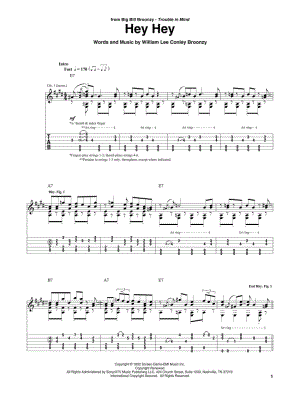 Hey Hey by Big Bill Broonzy - Sheet Music
