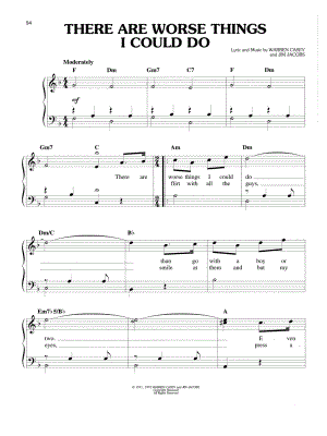 There Are Worse Things I Could Do from Grease - Sheet Music