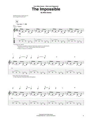 The Impossible by Mike Dawes - Sheet Music