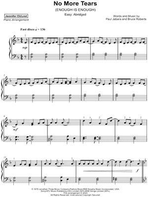 No More Tears [easy - abridged]