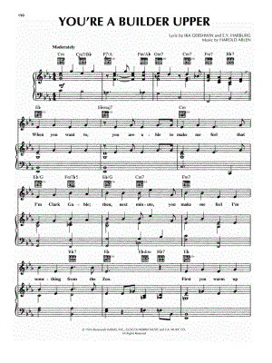You're a Builder Upper by Harold Arlen - Sheet Music