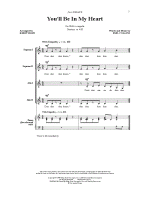 You'll Be in My Heart by Kirby Shaw - Sheet Music