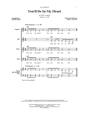 You'll Be in My Heart by Kirby Shaw - Sheet Music