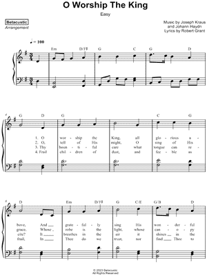 O Worship the King [easy]