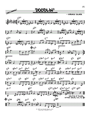Doodlin' by Horace Silver - Sheet Music