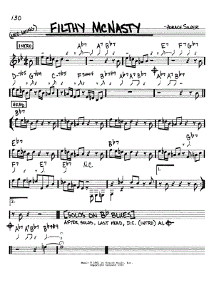 Filthy McNasty by Horace Silver - Sheet Music
