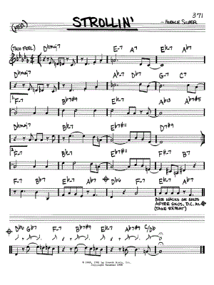 Strollin' by Horace Silver - Sheet Music