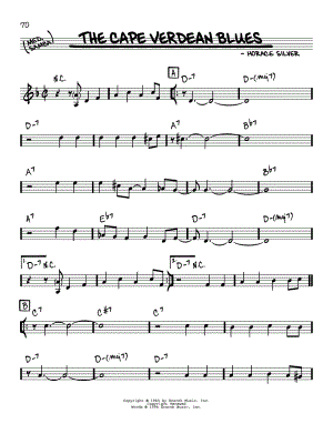 The Cape Verdean Blues by Horace Silver - Sheet Music