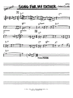 Song for My Father by Horace Silver - Sheet Music