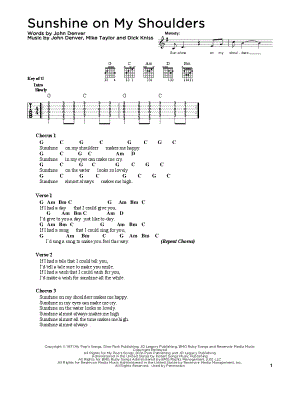 Sunshine on My Shoulders