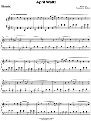 April Waltz by Aysedeniz Gokcin - Sheet Music