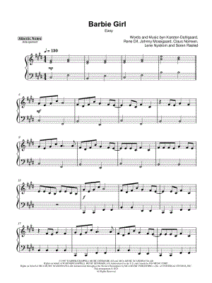 Barbie Girl [easy]