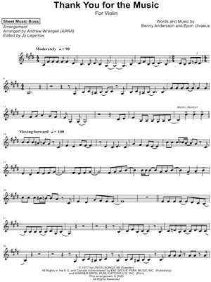 Thank You for the Music