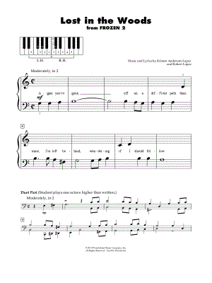 Lost in the Woods from Frozen 2 - Sheet Music
