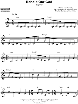 Behold Our God [beginner]