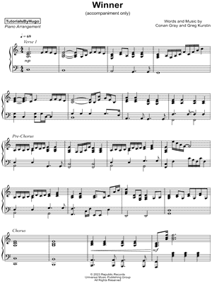 Winner [accompaniment only]
