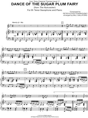 Dance of the Sugar Plum Fairy - Tenor Saxophone & Piano