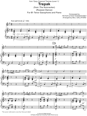 Trepak (Russian Dance) - Tenor Saxophone & Piano