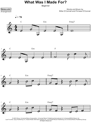 What Was I Made For? [beginner]