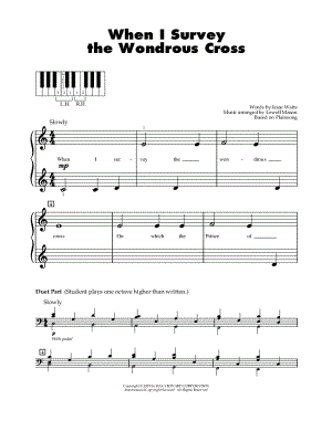 When I Survey the Wondrous Cross by Lowell Mason - Sheet Music