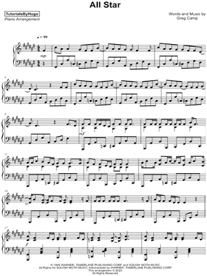 All Star by TutorialsByHugo - Sheet Music