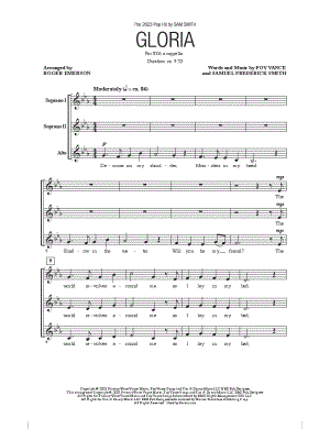 Gloria by Sam Smith - Sheet Music