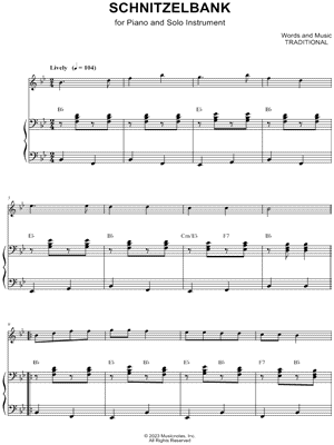 Schnitzelbank - Piano Accompaniment