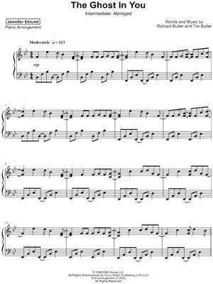 The Ghost in You [intermediate - abridged] by Jennifer Eklund - Sheet Music