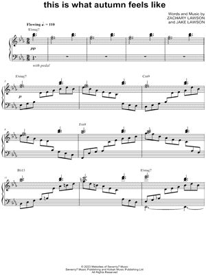 this is what autumn feels like - JVKE by Signature Score - Sheet Music