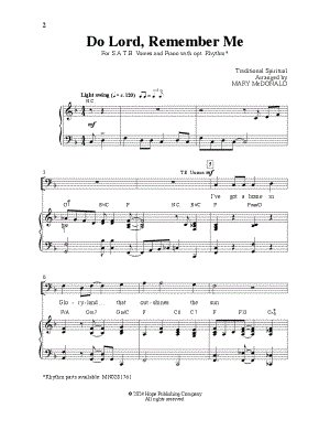 Do Lord, Remember Me