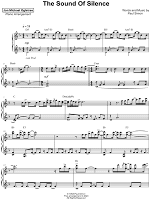 The Sound of Silence by Jon Michael Ogletree - Sheet Music