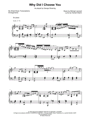 Why Did I Choose You? (George Shearing)