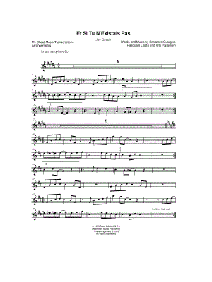 Et si tu n'existais pas by My Sheet Music Transcriptions - Sheet Music
