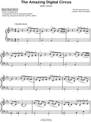 The Amazing Digital Circus Main Theme [very easy] by Sheet Music Boss - Sheet Music