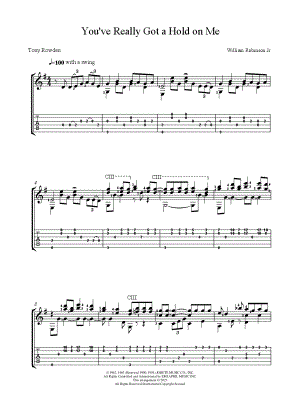 You've Really Got a Hold on Me by Tony Rowden - Sheet Music
