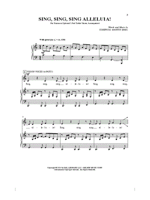 Sing, Sing, Sing Alleluia! by Joseph M. Martin - Sheet Music