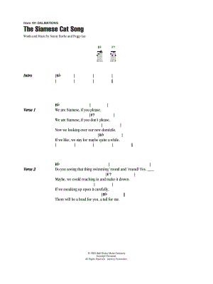 The Siamese Cat Song