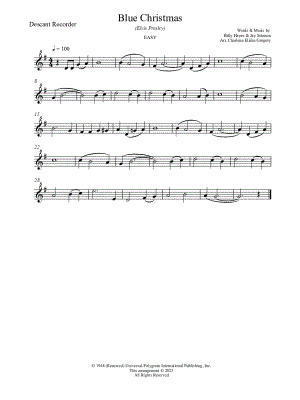 Blue Christmas [easy]