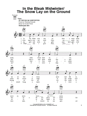 In the Bleak Midwinter / The Snow Lay on the Ground by Gustav Holst - Sheet Music