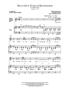 Beautiful Star of Bethlehem by Keith Christopher - Sheet Music