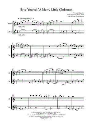 Have Yourself a Merry Little Christmas - Flute & Oboe