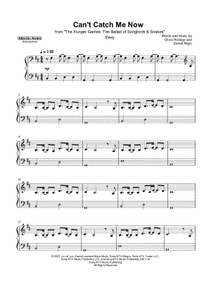 Can't Catch Me Now [easy] by Atlantic Lights - Sheet Music